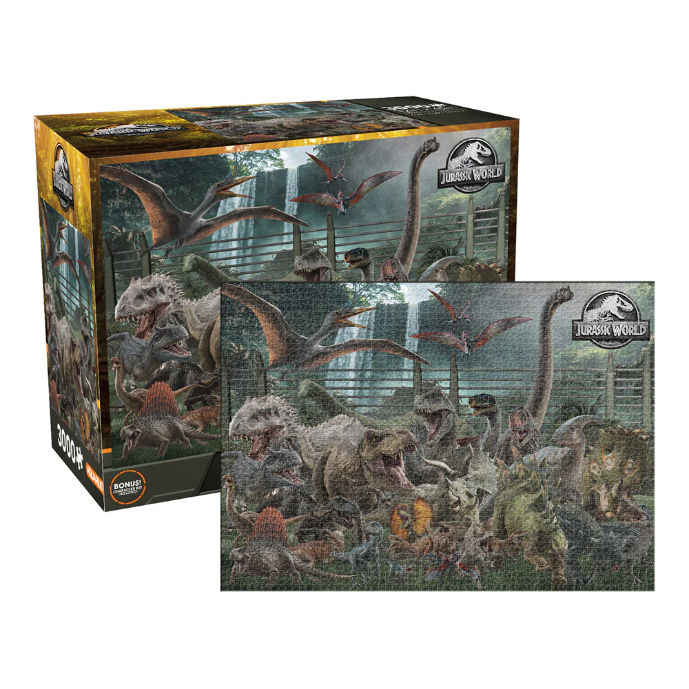 Aquarius 3000pc Jurassic World Size Chart Jigsaw Puzzle - Image 2