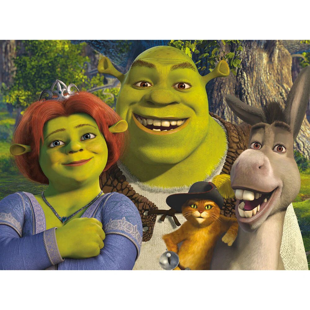 Aquarius 500pc Shrek Animated Movie Cardboard Retro Puzzle 36x48cm Kids 10y+ - Image 2
