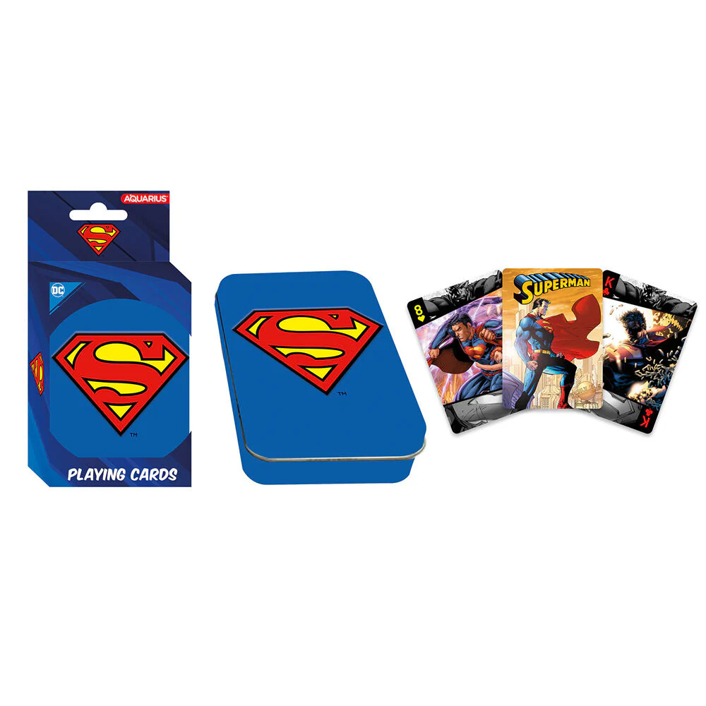 Aquarius DC Comics Superman Playing Cards In A Tin Superhero Cards 10x10cm 14y+ - Image 2
