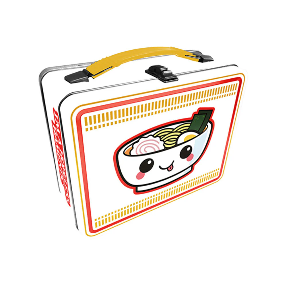 Aquarius Ramen Tin Fun Box Storage Lunch Container with Carry Handle Rectangle