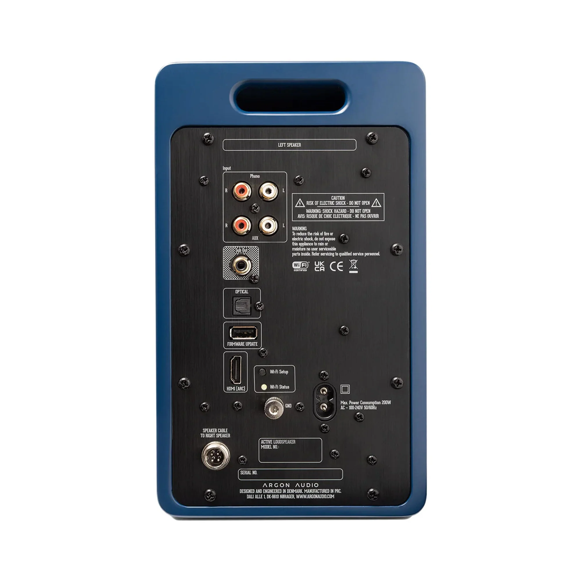 Argon Audio FORTE Blue A4 WiFi Bookshelf Speakers - Image 3