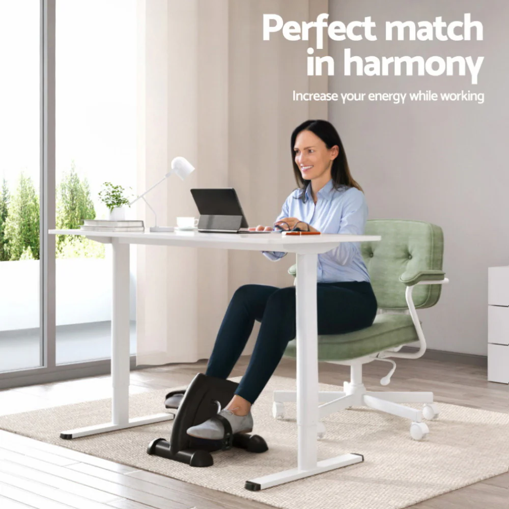 Artiss 120cm Electric Standing Desk with Mini Peal Exercise Bike Home Office - Image 6
