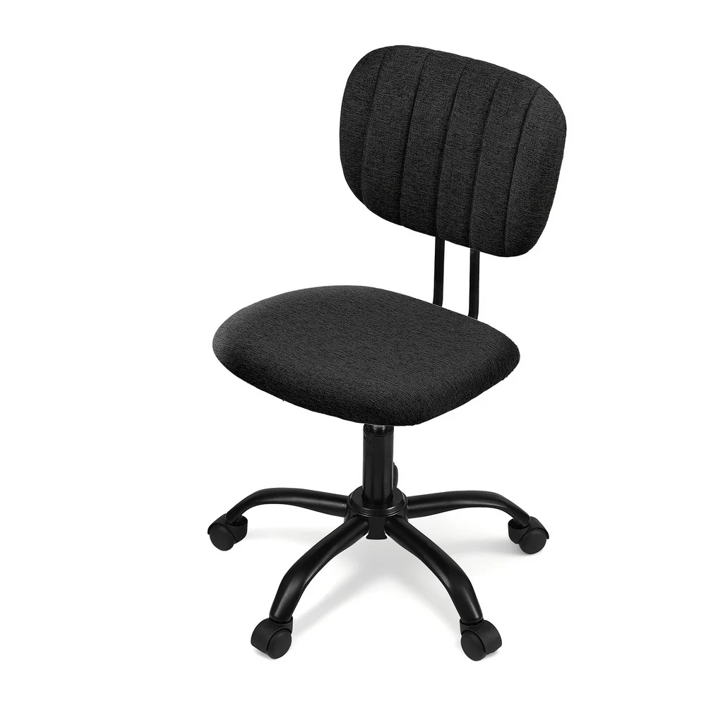 Artiss Armless Office Chair with Wheels (Black) - Image 3
