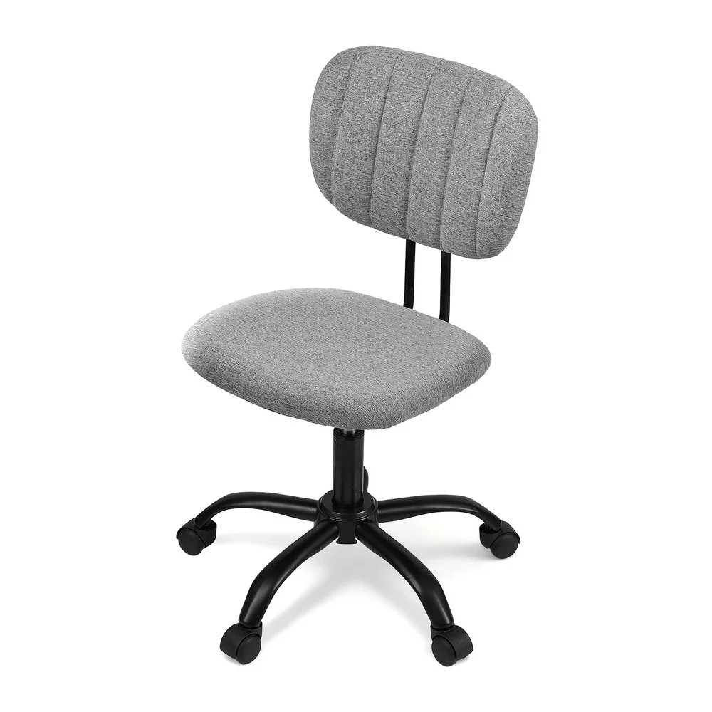 Artiss Armless Office Chair with Wheels (Grey) - Image 3