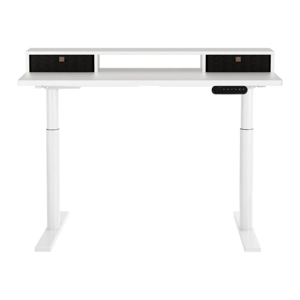 Artiss Electric Standing Desk with Storage Rack Shelf Drawers White 120CM - Image 5