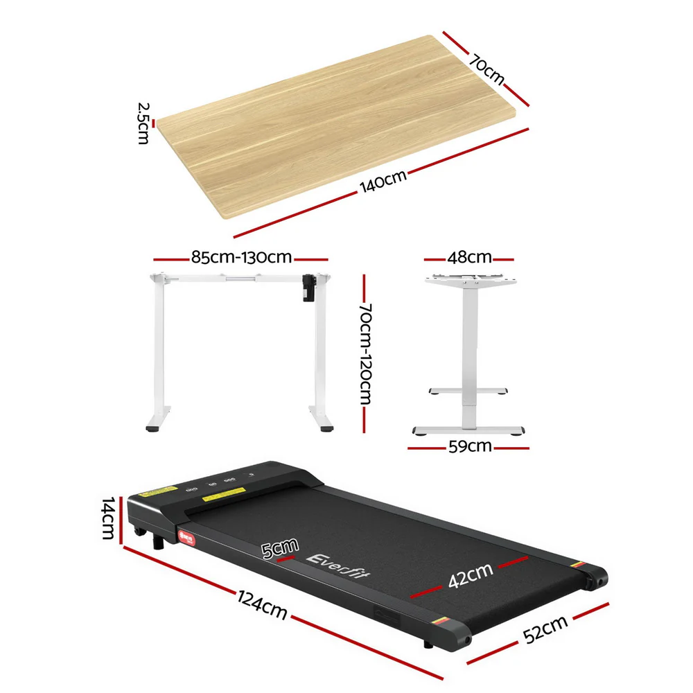 Artiss Electric Treadmill with 140cm Automatic Standing Desk Walking Pad 400mm - Image 4