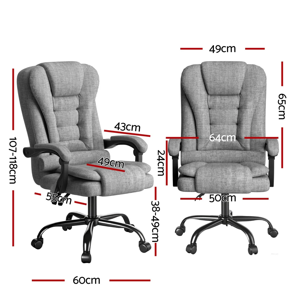 Artiss Executive Office Chair 4-Point Massage Adjustable Ergonomic Recline Back - Image 2