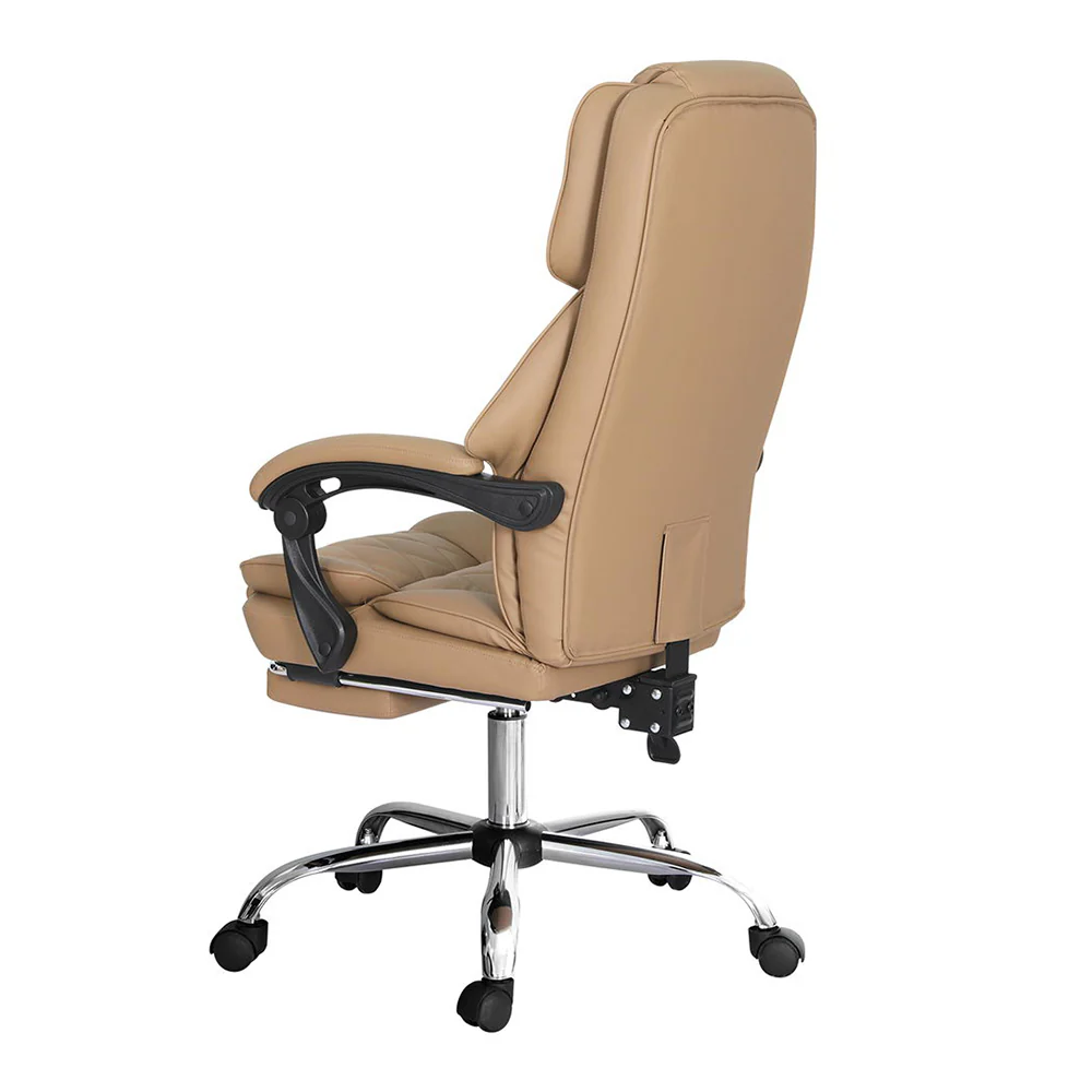 Artiss Executive Office Chair Leather Footrest (Espresso) - Image 3