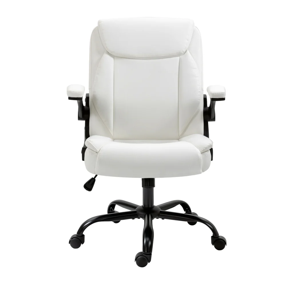 Artiss Executive Office Chair Mid Back (White) - Image 3