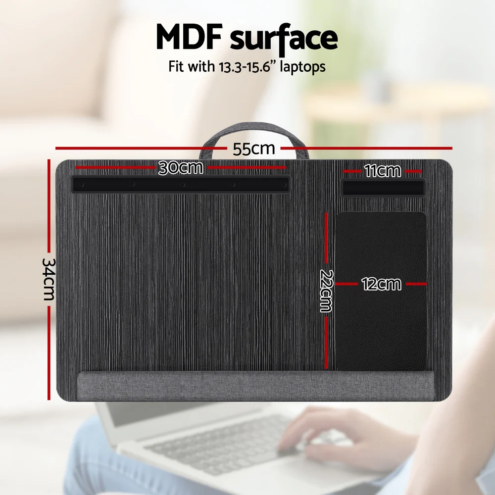 Artiss Lap Desk Laptop DeskS Portable w/ Wrist-rest Phone Slot Mouse Pad 55CM - Image 4