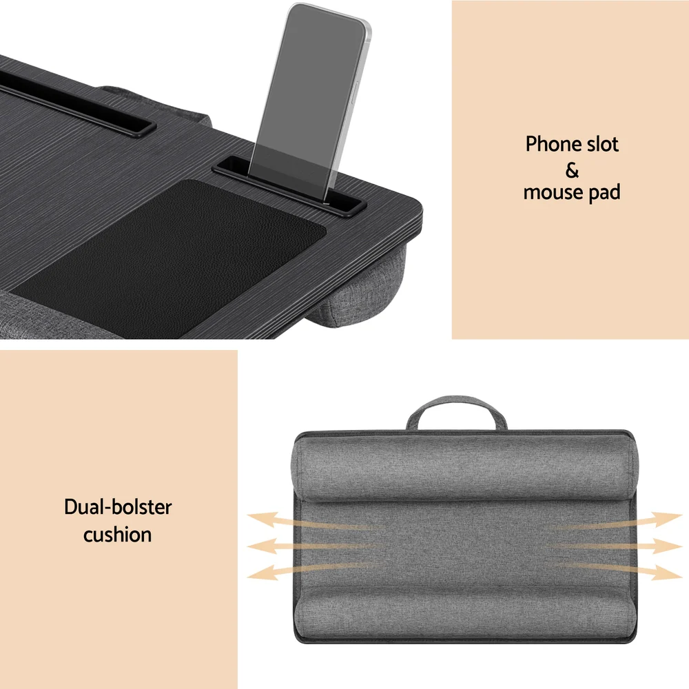 Artiss Lap Desk Laptop DeskS Portable w/ Wrist-rest Phone Slot Mouse Pad 55CM - Image 6