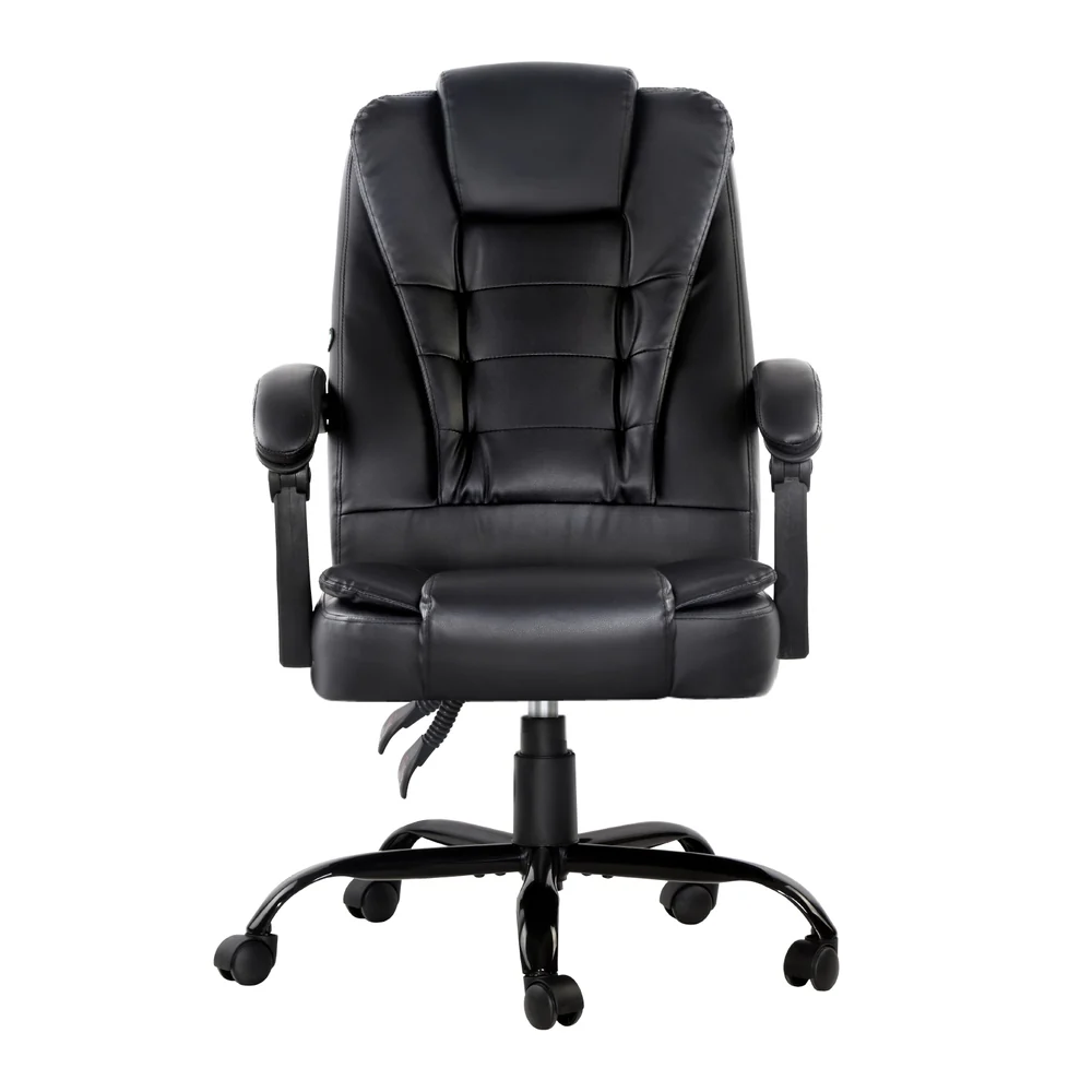 Artiss Massage Office Chair Executive Computer Gaming Chairs PU Leather (Black) - Image 3