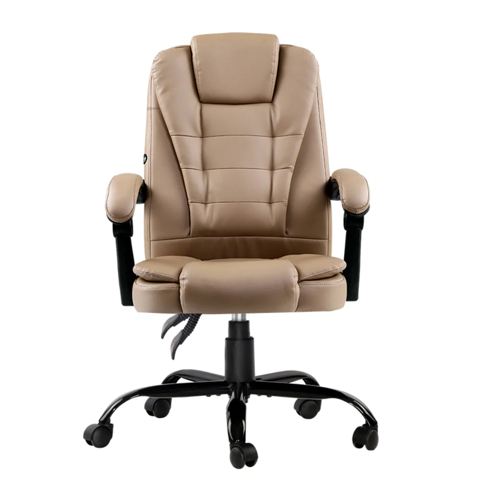 Artiss Massage Office Chair Executive Computer Gaming Chairs PU Leather (Brown) - Image 3