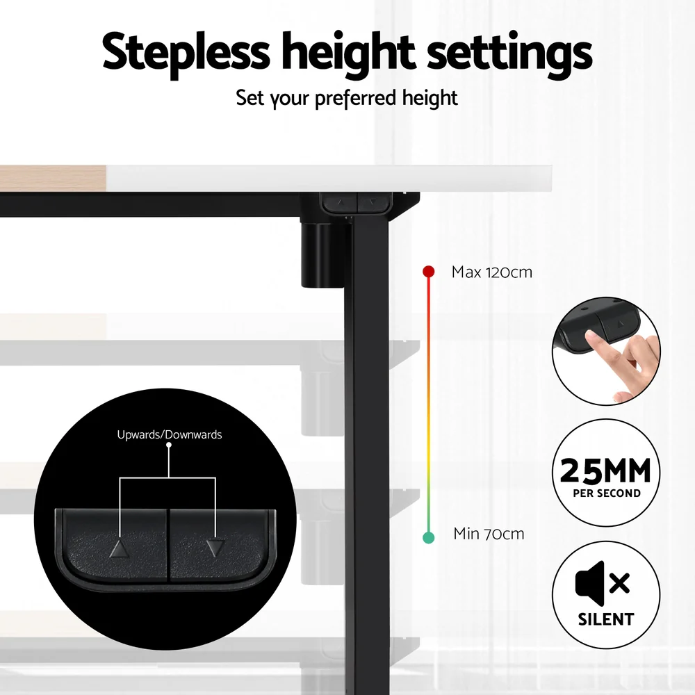 Artiss Motorised Standing Desk Sit Stand Desks 120CM - Image 7