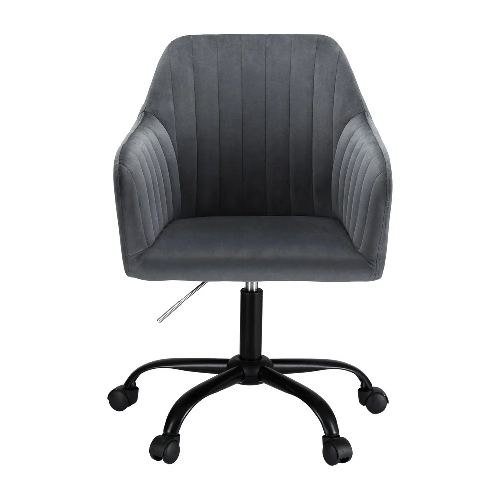 Artiss Office Chair Velvet Seat (Dark Grey) - Image 3