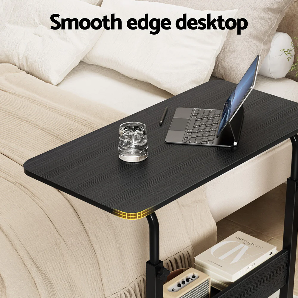 Artiss Portable Sit‑Stand Laptop Desk Height Adjustable Workstation 80cm - Black Wood - Image 4