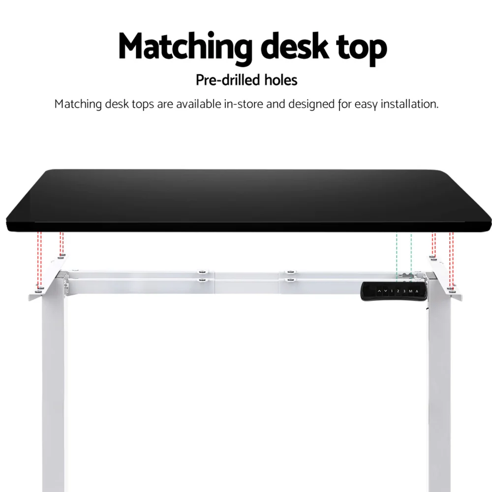 Artiss Standing Desk Frame Only Dual Motor Motorised White - Image 8