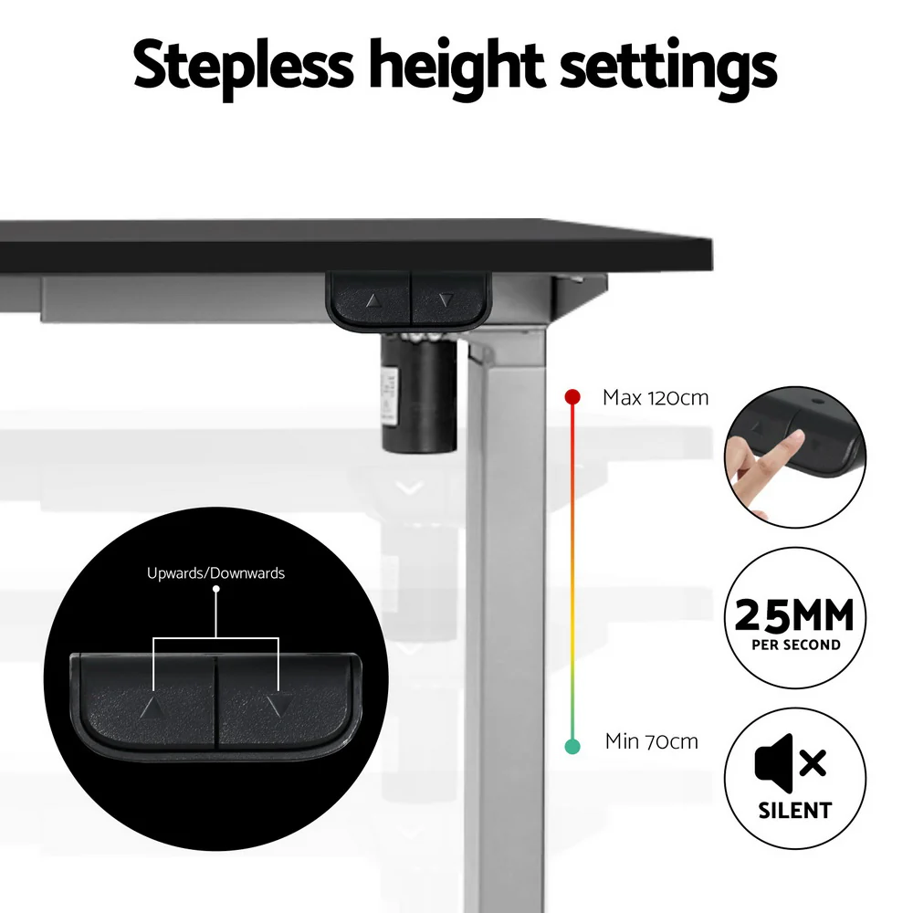 Artiss Standing Desk Frame Only Motorised Grey - Image 6