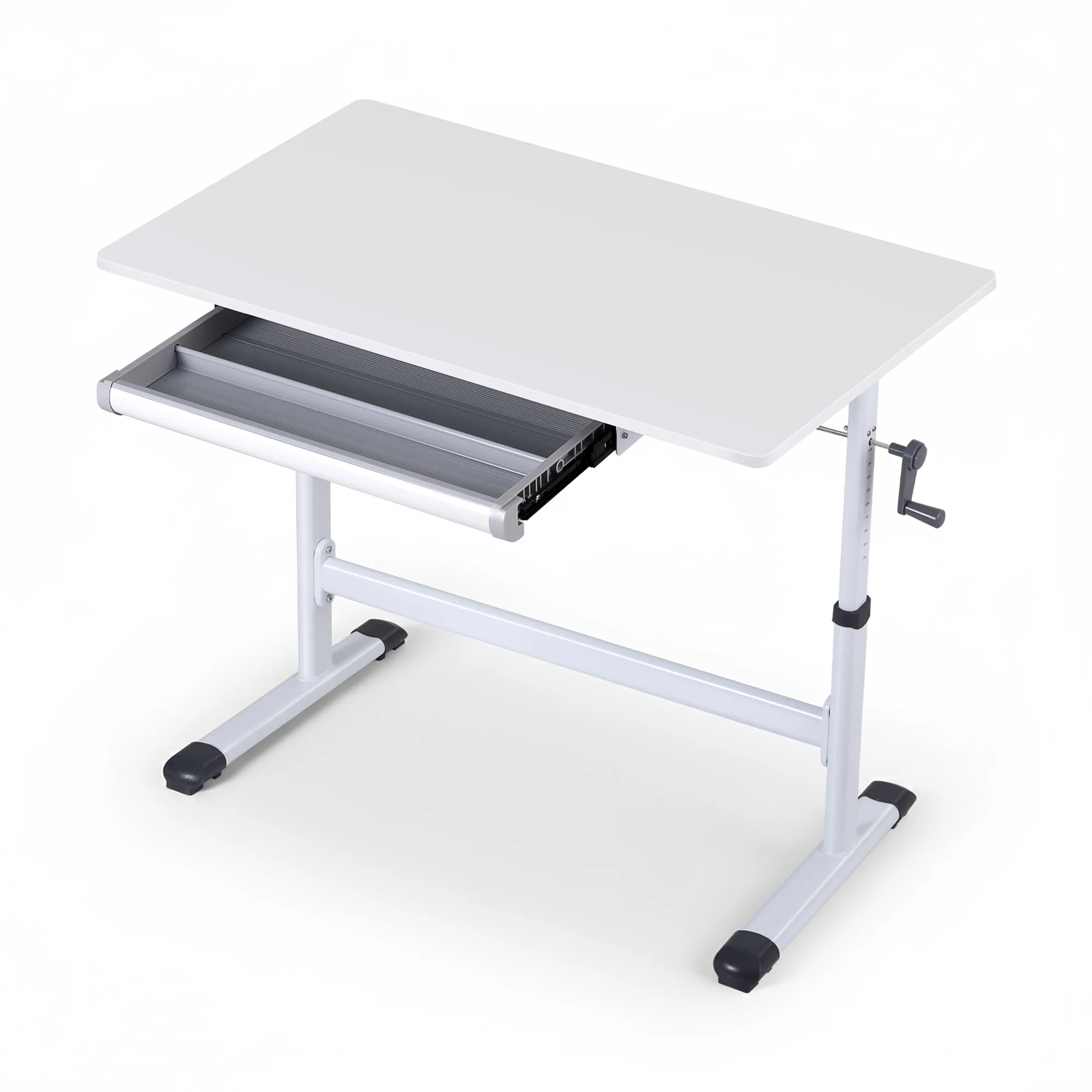 Artiss Standing Desk Height Adjustable Workstation Computer Desks Study 100CM White - Image 3