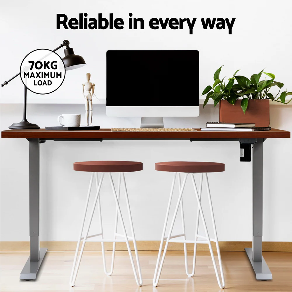Artiss Standing Desk Motorised 140CM Walnut - Image 8