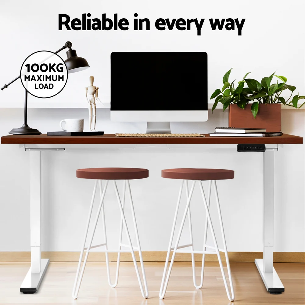 Artiss Standing Desk Motorised Dual Motor 120CM Walnut - Image 8