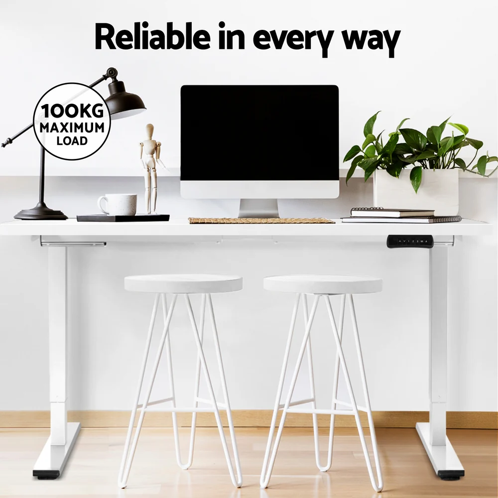 Artiss Standing Desk Motorised Dual Motor 120CM White - Image 8