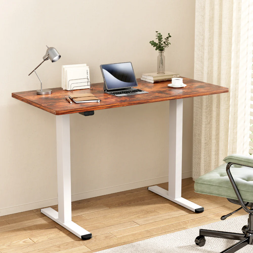 Artiss Standing Desk Motorised Dual Motor 140CM Rustic Brown - Image 2