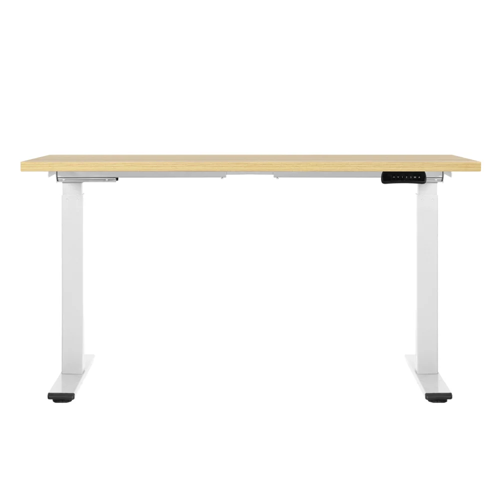 Artiss Standing Desk Motorised Dual Motor 140CM White Oak - Image 5