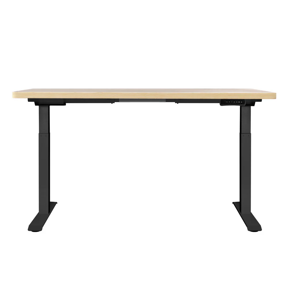 Artiss Standing Desk Motorised Dual Motor Oak 120CM - Image 5