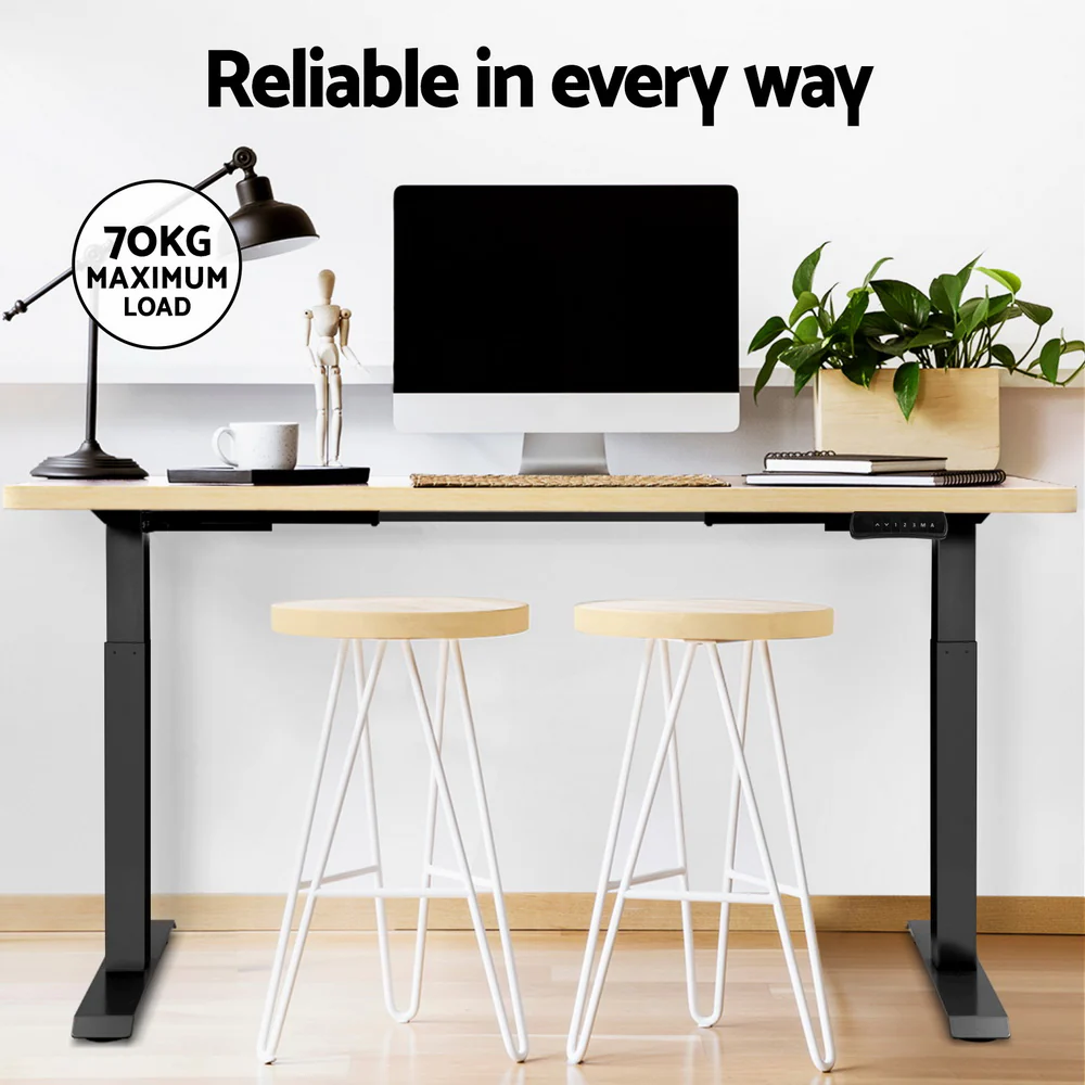 Artiss Standing Desk Motorised Dual Motor Oak 120CM - Image 8