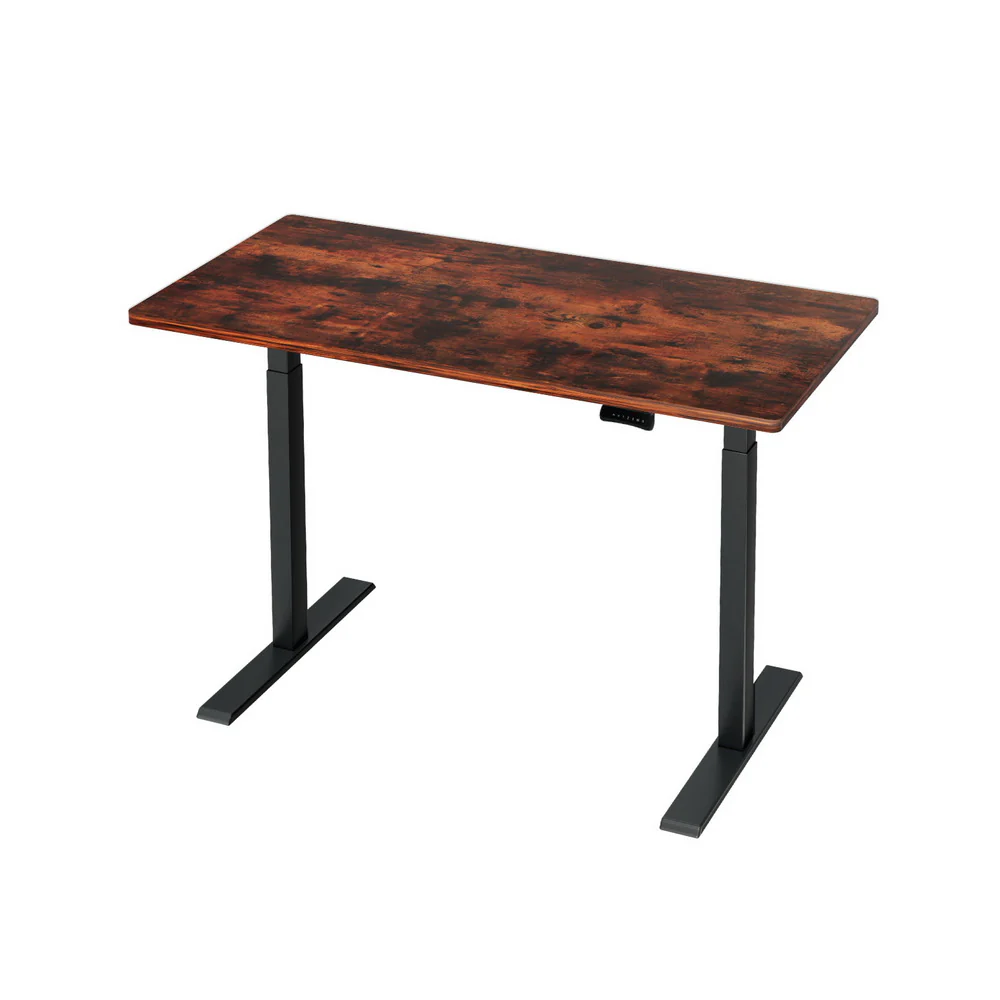 Artiss Standing Desk Motorised Dual Motor Rustic Brwon 120CM - Image 3