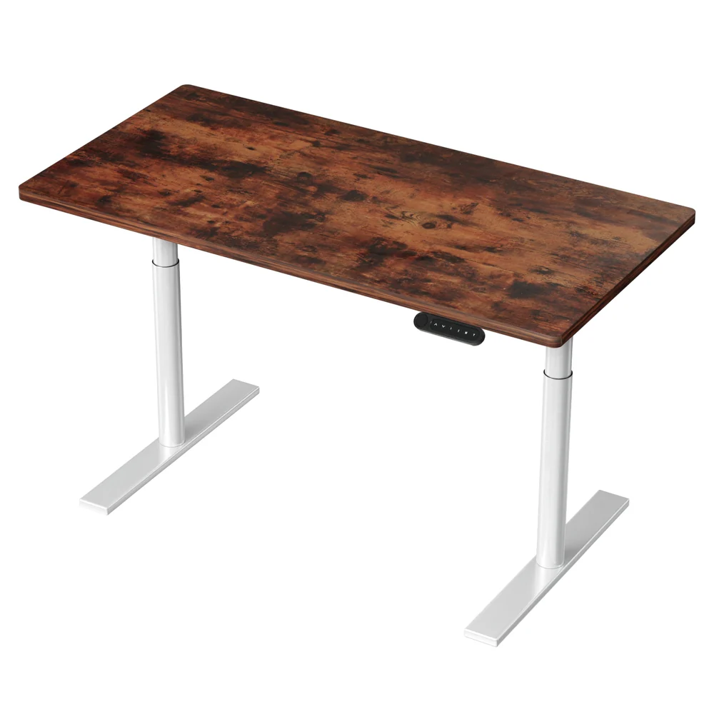 Artiss Standing Desk Motorised Electric Dual Motor 120CM Rustic Brown - Image 3