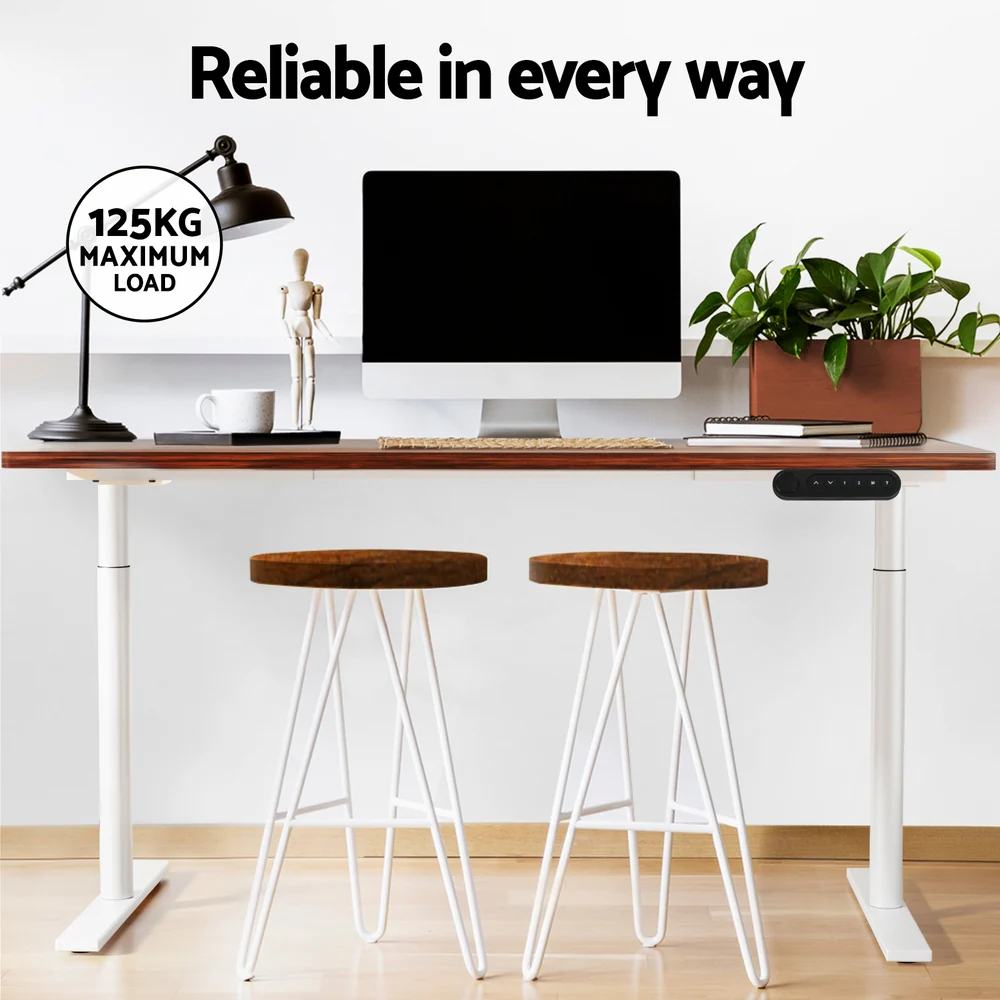 Artiss Standing Desk Motorised Electric Dual Motor 120CM Rustic Brown - Image 8