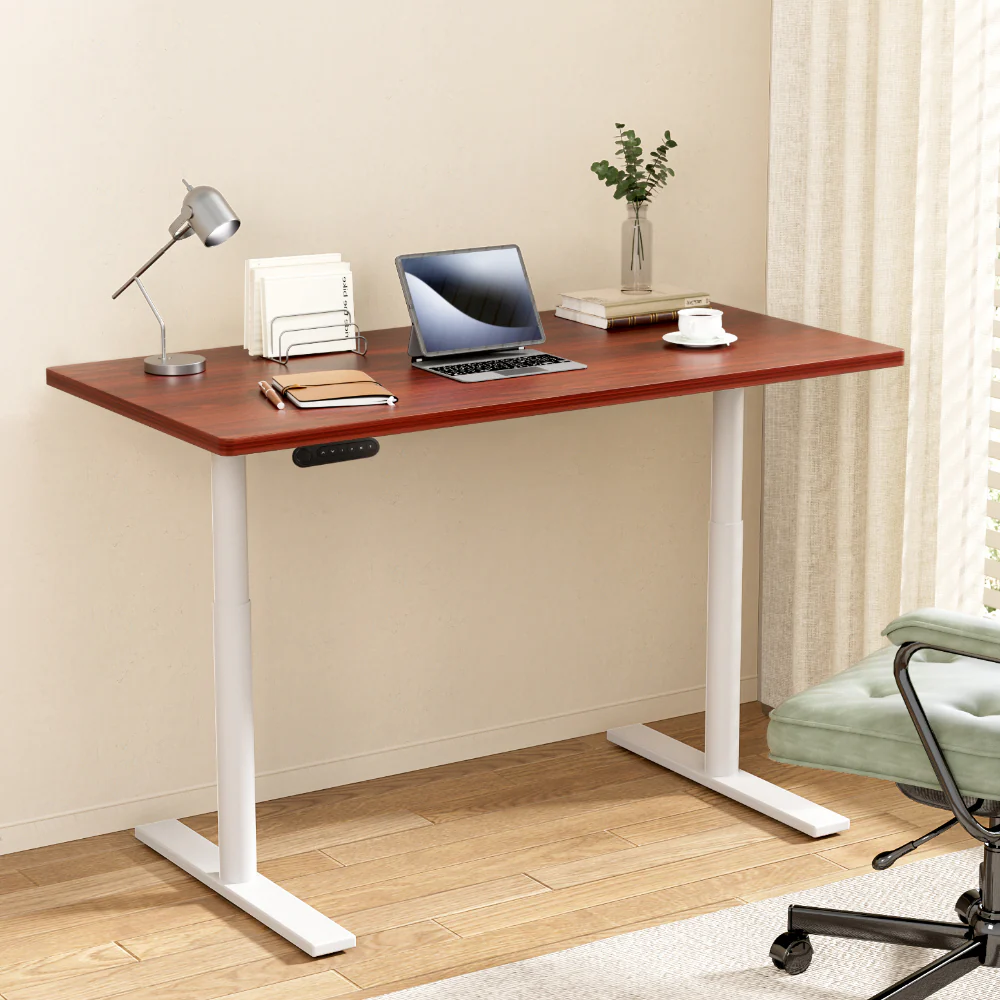 Artiss Standing Desk Motorised Electric Dual Motor 120CM Walnut - Image 2
