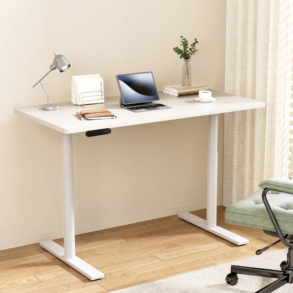 Artiss Standing Desk Motorised Electric Dual Motor 120CM White - Image 2