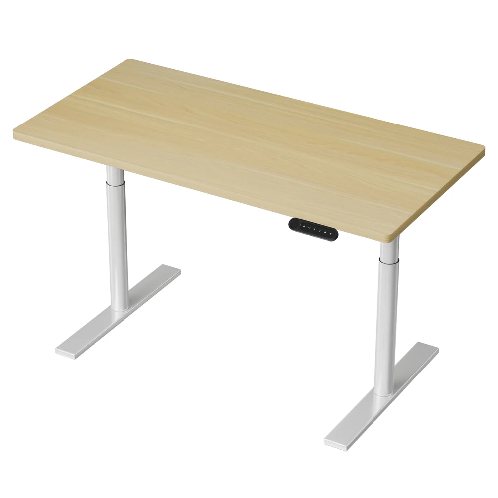 Artiss Standing Desk Motorised Electric Dual Motor 120CM White Oak - Image 3