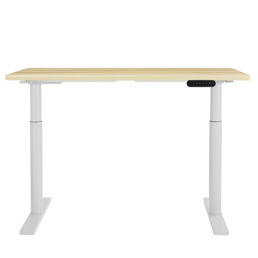 Artiss Standing Desk Motorised Electric Dual Motor 120CM White Oak - Image 5