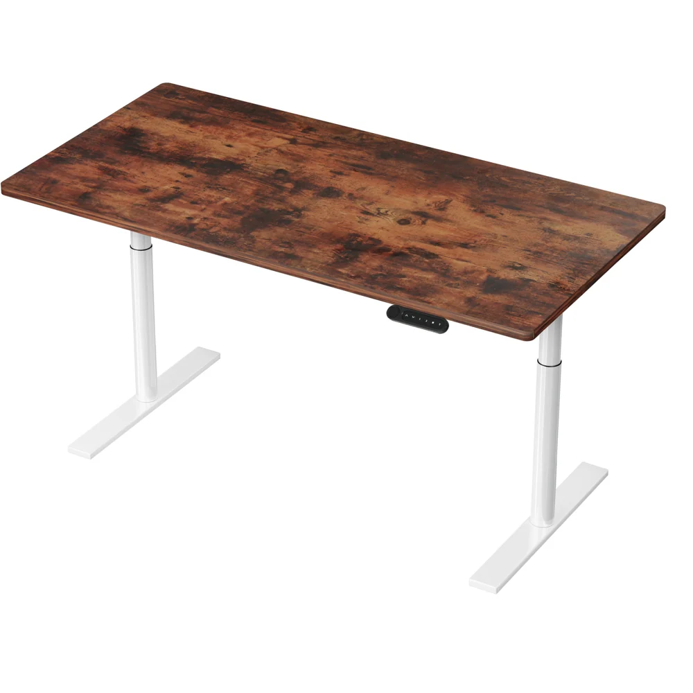 Artiss Standing Desk Motorised Electric Dual Motor 140CM Rustic Brown - Image 3