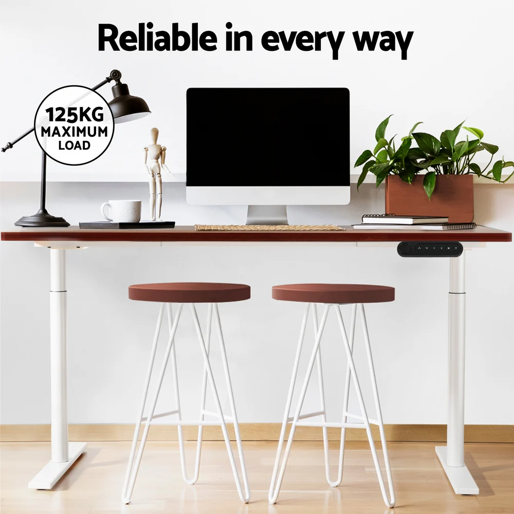 Artiss Standing Desk Motorised Electric Dual Motor 140CM Walnut - Image 8