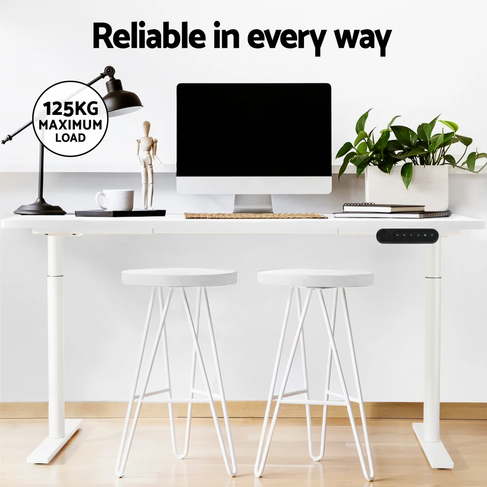 Artiss Standing Desk Motorised Electric Dual Motor 140CM White - Image 8