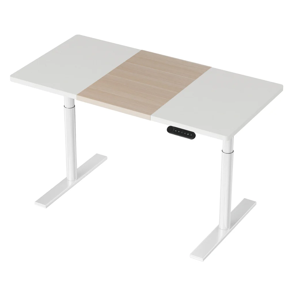 Artiss Standing Desk Motorised Electric Dual Motor Splice White Pine 120CM - Image 3