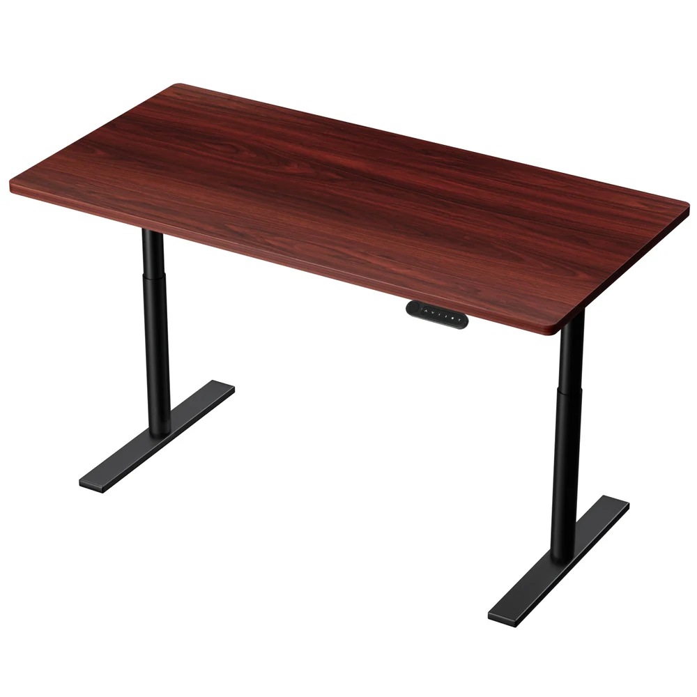 Artiss Standing Desk Motorised Electric Dual Motor Walnut 140CM - Image 3