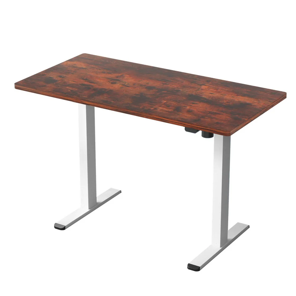 Artiss Standing Desk Motorised Sit Stand Desks Rustic Brown 120CM - Image 3