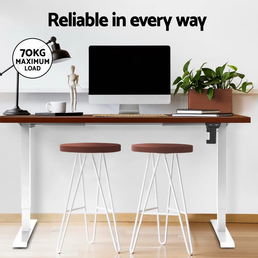 Artiss Standing Desk Motorised Sit Stand Desks Walnut 120CM - Image 8