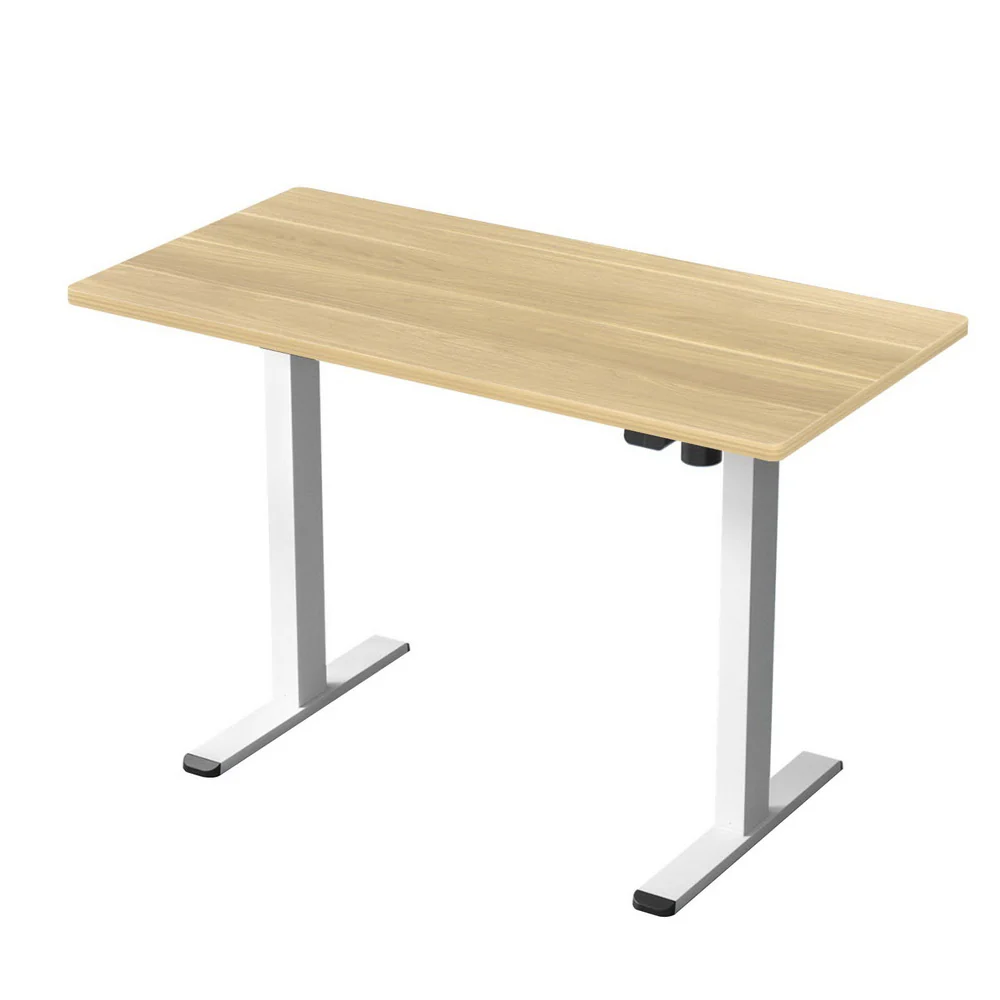 Artiss Standing Desk Motorised Sit Stand Desks White Oak 120CM - Image 3
