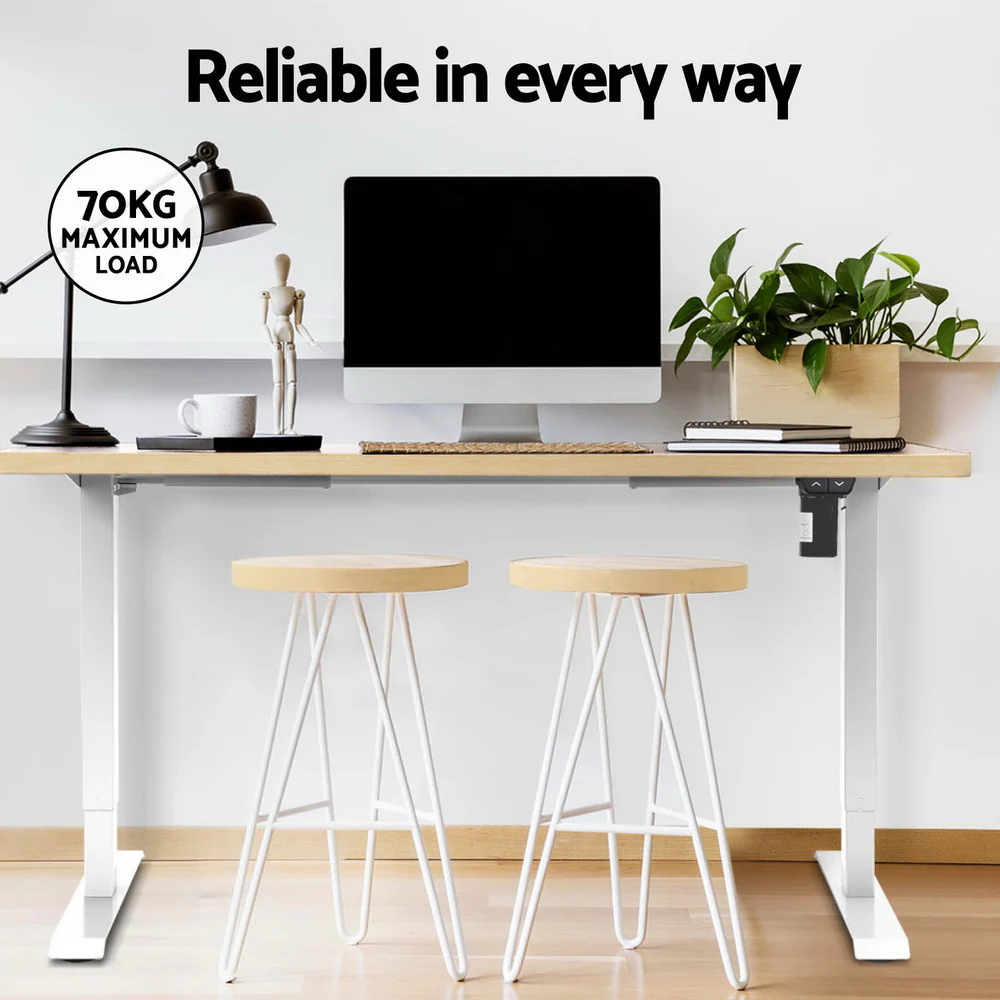 Artiss Standing Desk Motorised Sit Stand Desks White Oak 120CM - Image 8