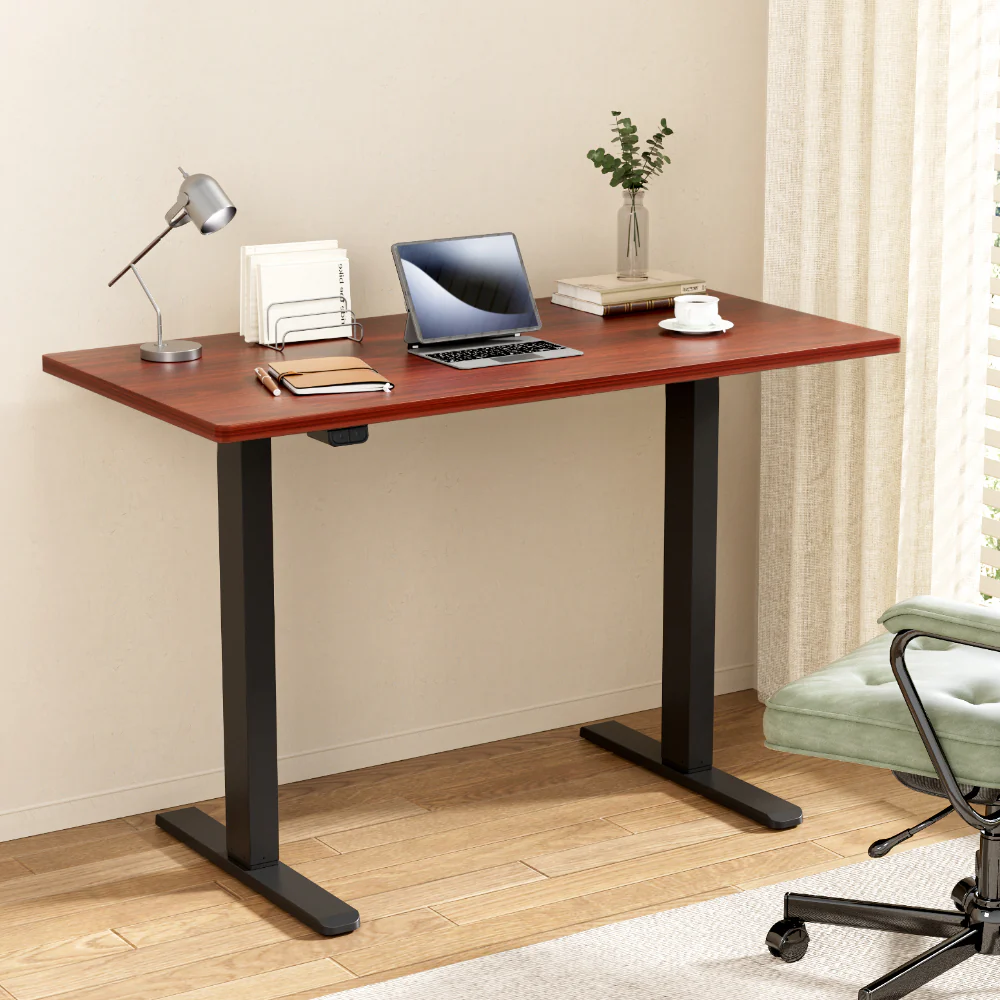 Artiss Standing Desk Motorised Walnut 120CM - Image 2