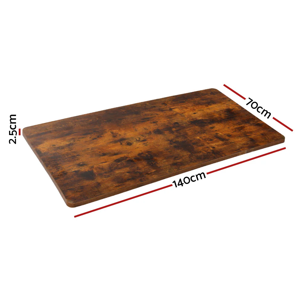 Artiss Standing Desk Top Rustic Brown 140CM - Image 4