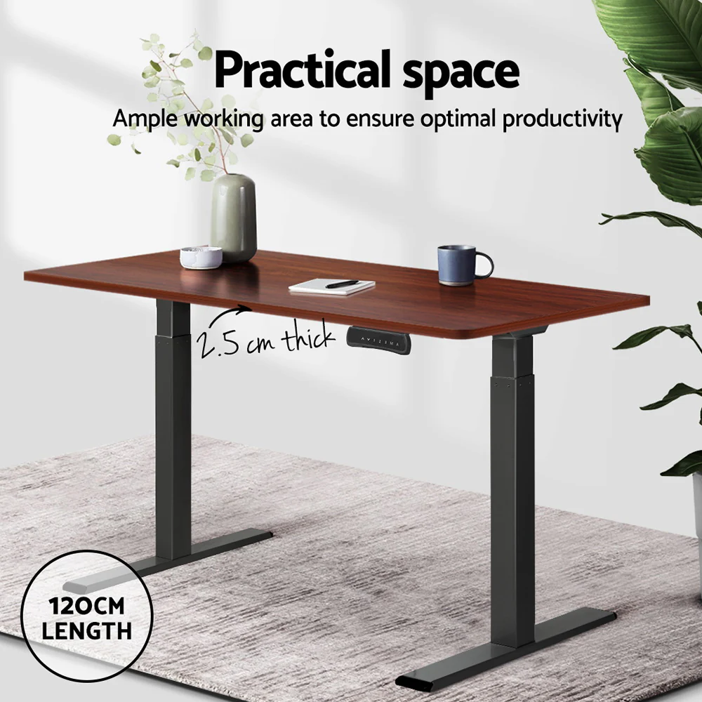 Artiss Standing Desk Top Walnut 120CM - Image 6