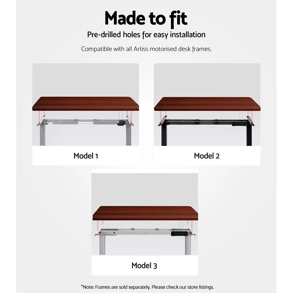 Artiss Standing Desk Top Walnut 120CM - Image 8